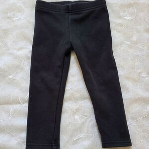 Carters Black Fuzzy Leggings Girls 2T Warm Thick Leggings For Winter Soft